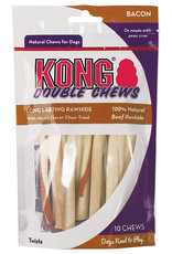 Kong Double Chews Bacon Twists - 10 chews