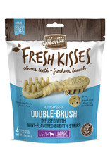 Merrick Pet Foods Fresh Kisses Double-Brush Mint Dental Breath Strips for Large Dogs -  6.5 oz