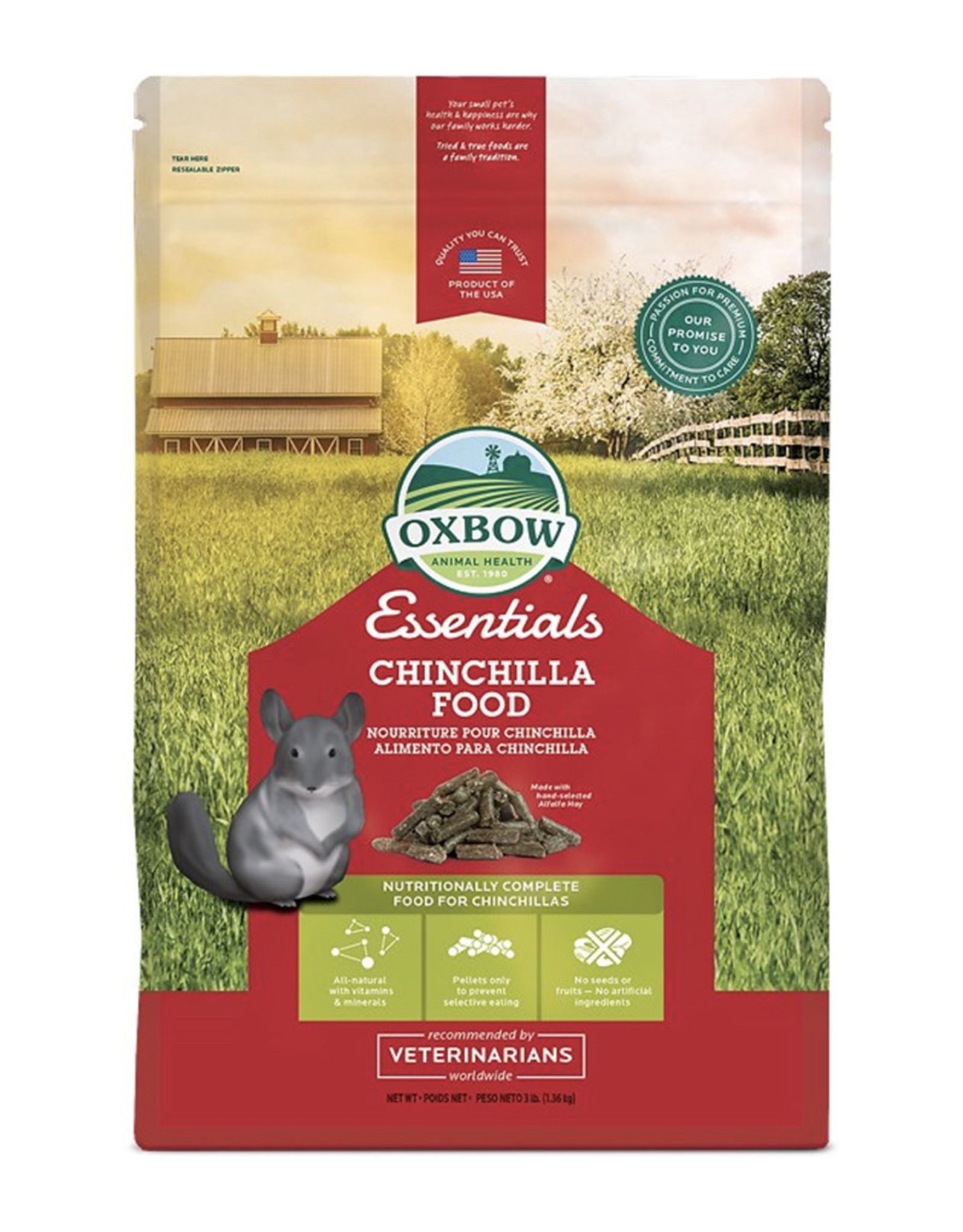 Oxbow Pet Products Essentials Chinchilla Deluxe Chinchilla Food - 3lb