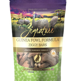 Zignature Guinea Fowl Formula Ziggy Bars Biscuit Dog Treats - 12 oz