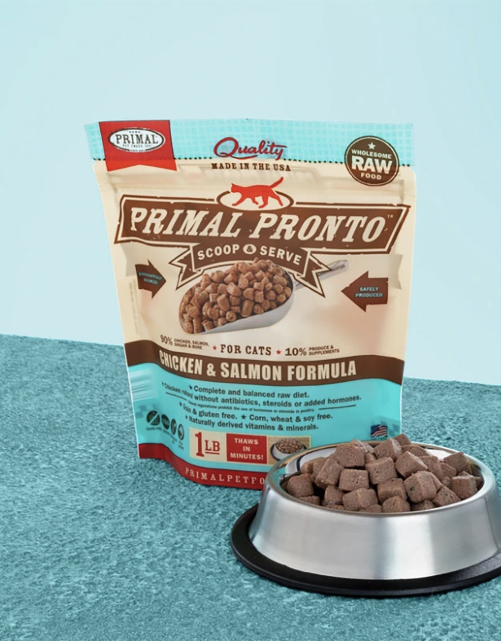 Primal Pet Foods Feline Raw Frozen Pronto Chicken & Salmon