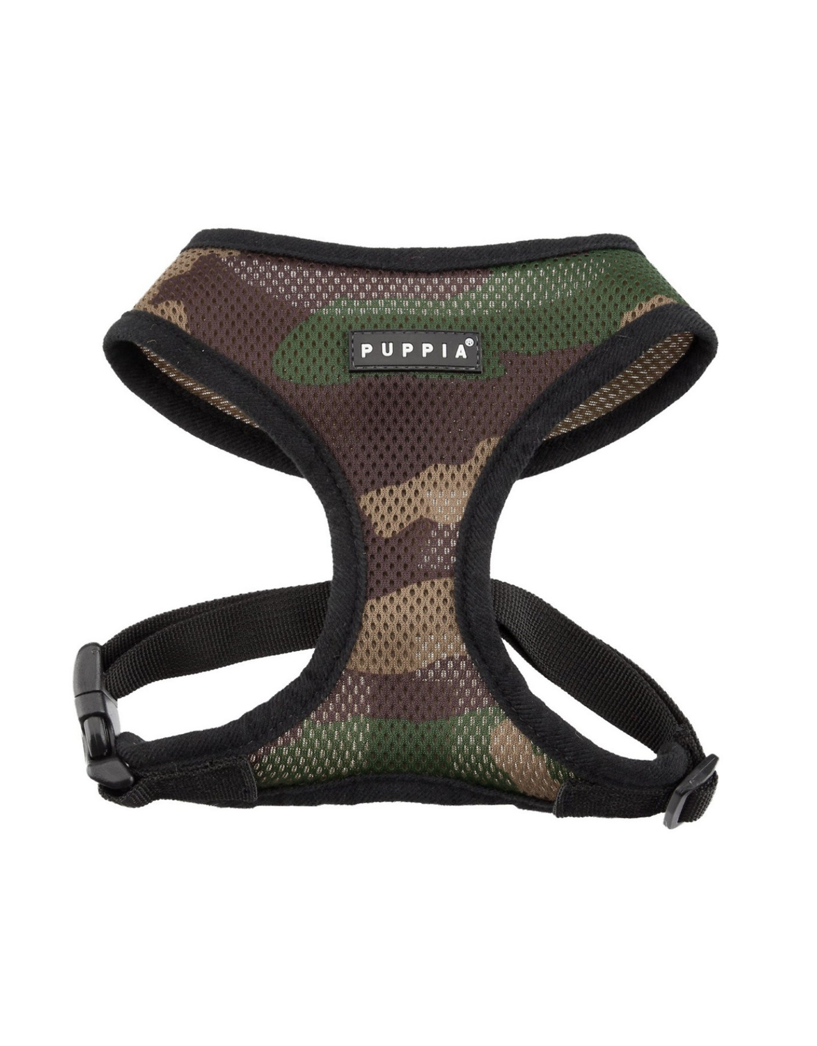 Puppia Soft Camouflage Black Trim Dog Harness - Small