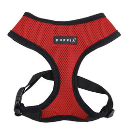 Puppia Soft Red Black Trim Dog Harness - XSmall