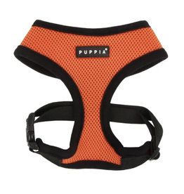 Puppia Soft Orange Black Trim Dog Harness - Small