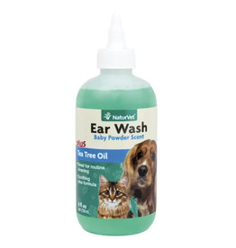 NaturVet Ear Wash with Tea Tree Oil for Pets - 8 oz