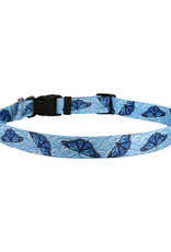 Yellow Dog Design Blue Butterfly Swirl Standard Collar - XSmall Yellow Dog Design Blue Butterfly Swirl Standard Collar - XSmall