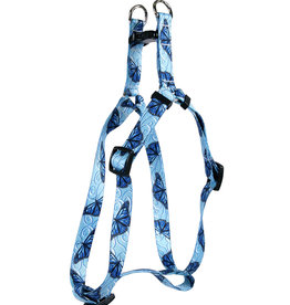 Yellow Dog Design Blue Butterfly Swirl Step-In Harness - XSmall