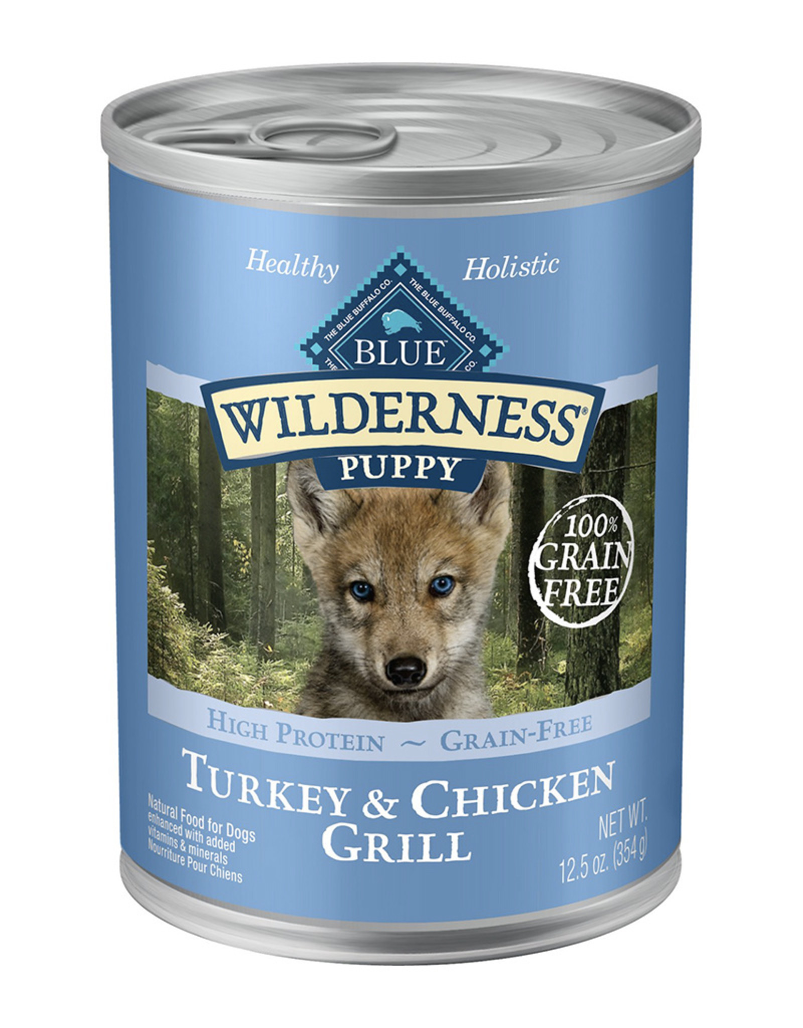 Blue Buffalo Wilderness Turkey & Chicken Grill Grain-Free Puppy Canned Dog Food - 12.5 oz