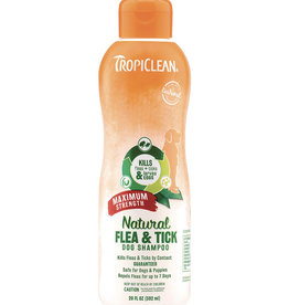 Tropiclean Maximum Strength Natural Flea & Tick Dog Shampoo - 20 oz