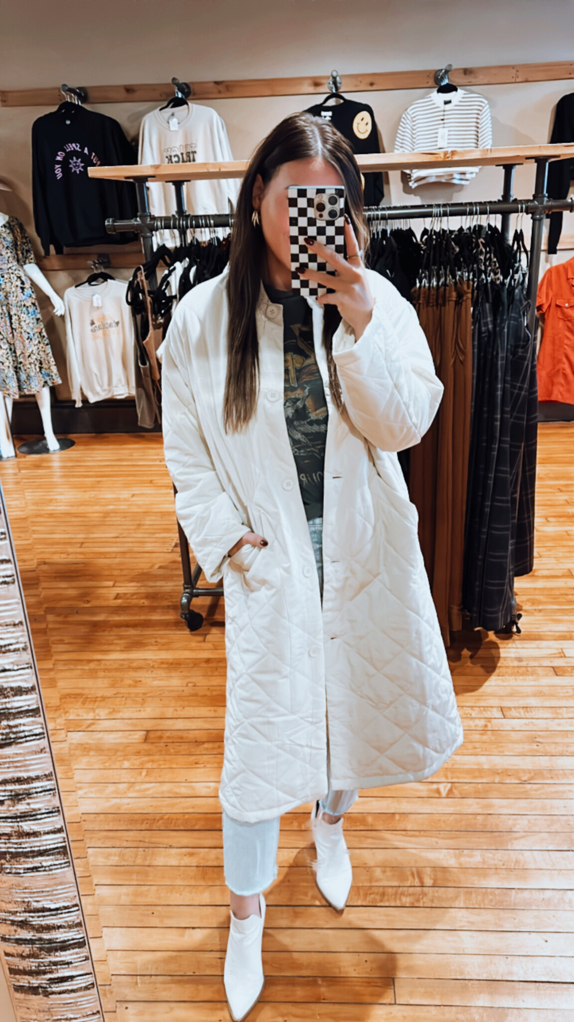 Longline quilted puffer Clearance