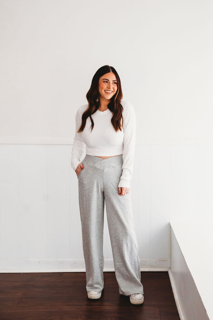 Cross Over Wide Leg Pant