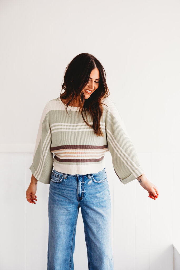 Spring Vibes Striped Sweater