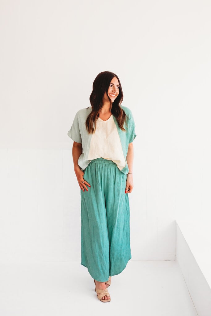 Easy Going Gauze Wide Leg Pant