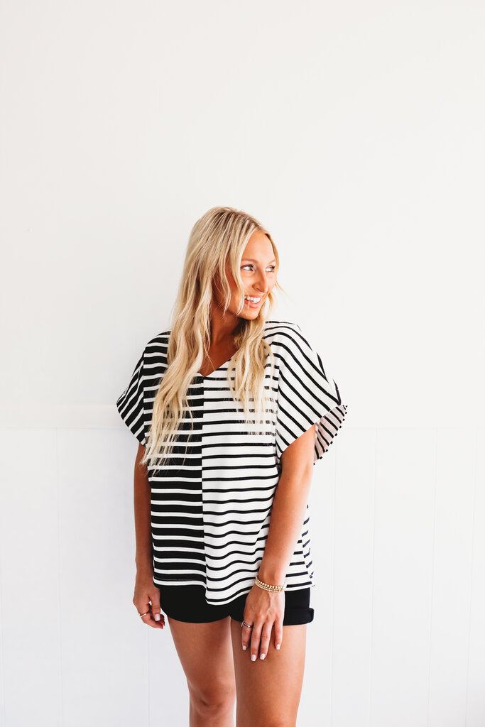 Different Sides Stripe Top