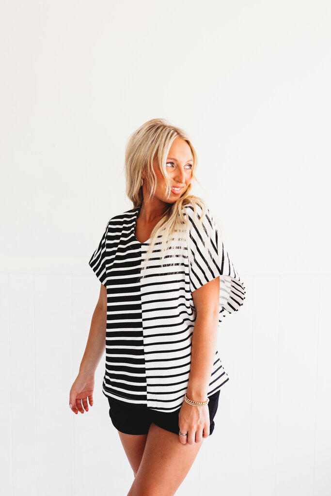 Different Sides Stripe Top