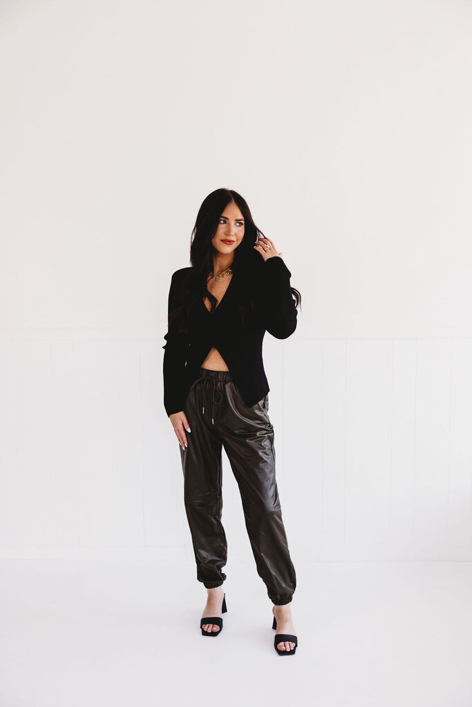 active basic Fancy Comfort Leather Joggers