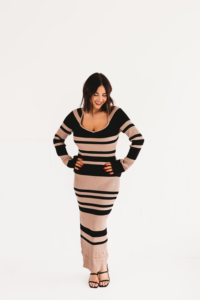 Martini Striped Sweater Dress