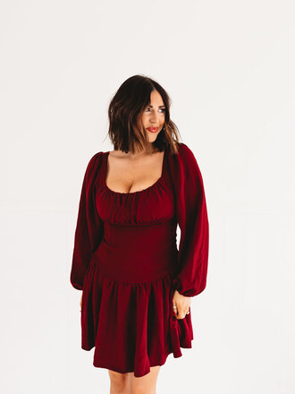Sipping Wine Drop Waist Dress