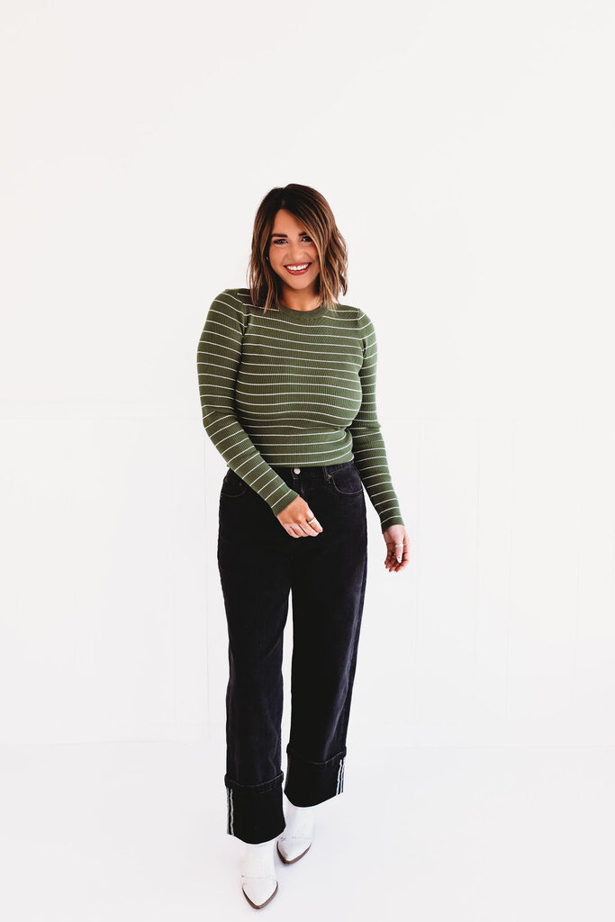 active basic Blurred Lines Sweater Top