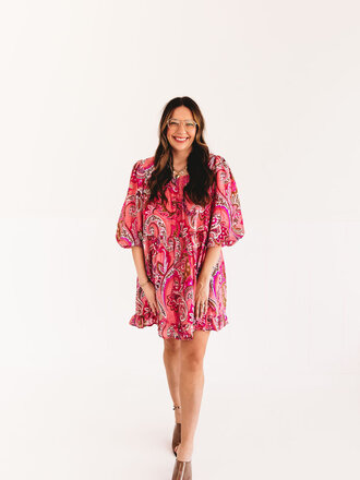 jodifl Sweet Pink Baby Doll Dress