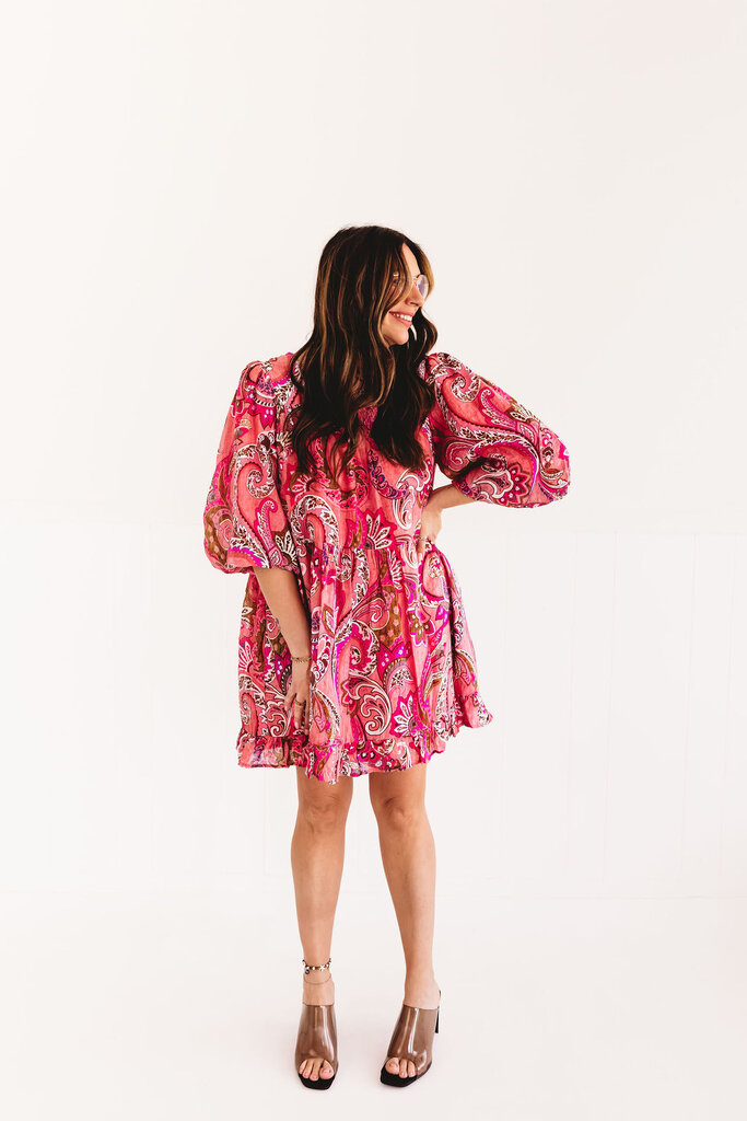 jodifl Sweet Pink Baby Doll Dress