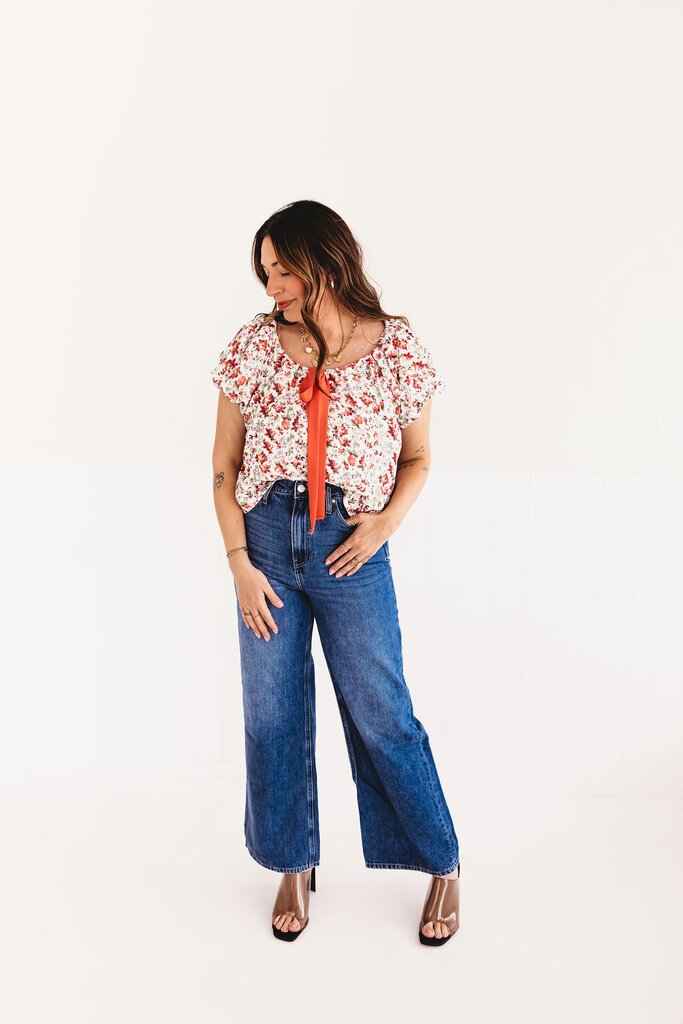 Kori America So Girly Floral Top