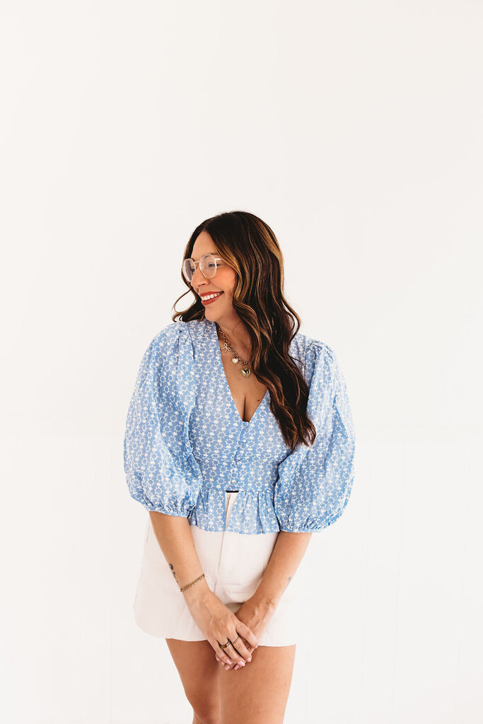 Lilou Garden Gate Peplum Blouse