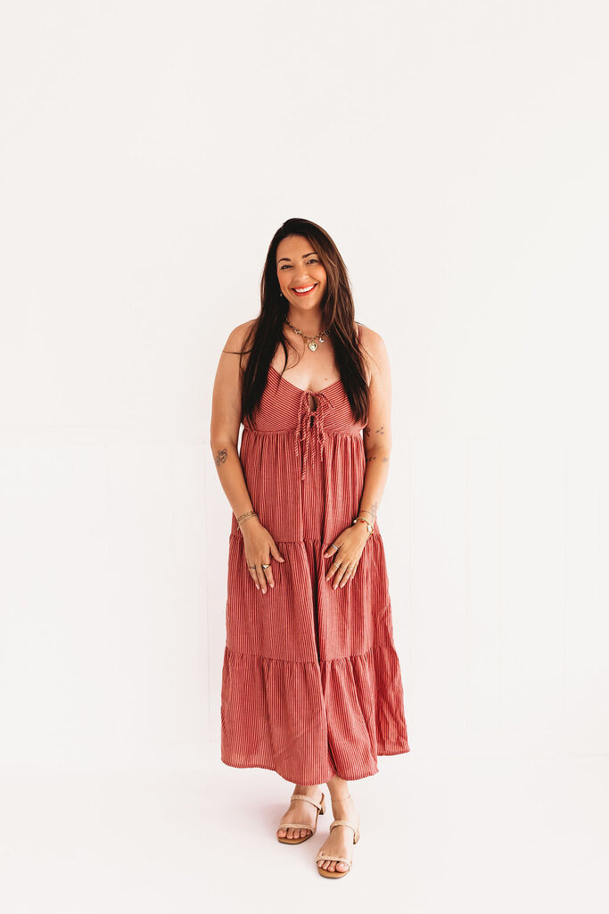 blu pepper Flea Market Stripe Midi Sundress