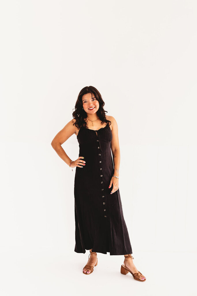 blu pepper Heart of Dixie Button Midi Dress