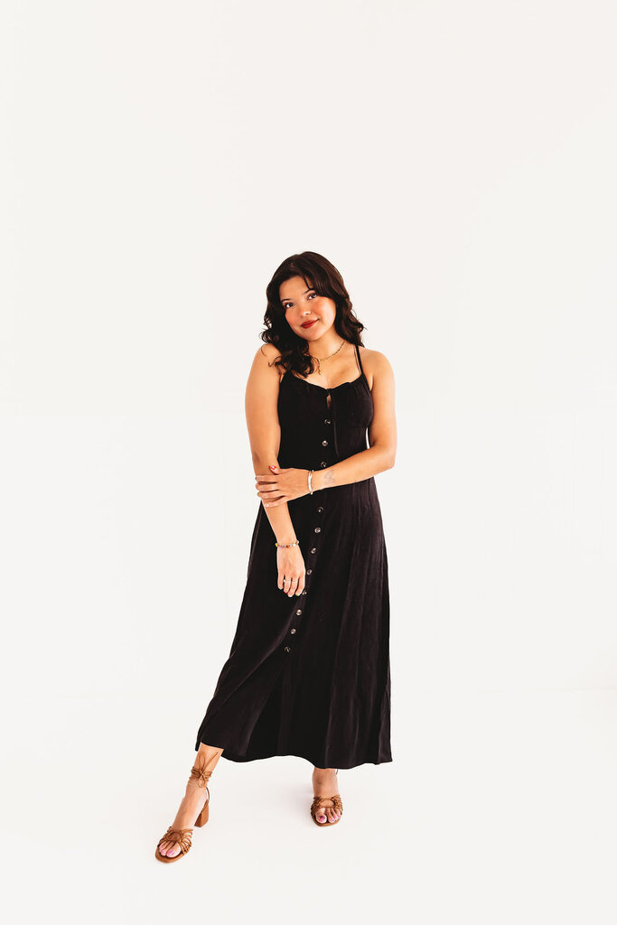 blu pepper Heart of Dixie Button Midi Dress