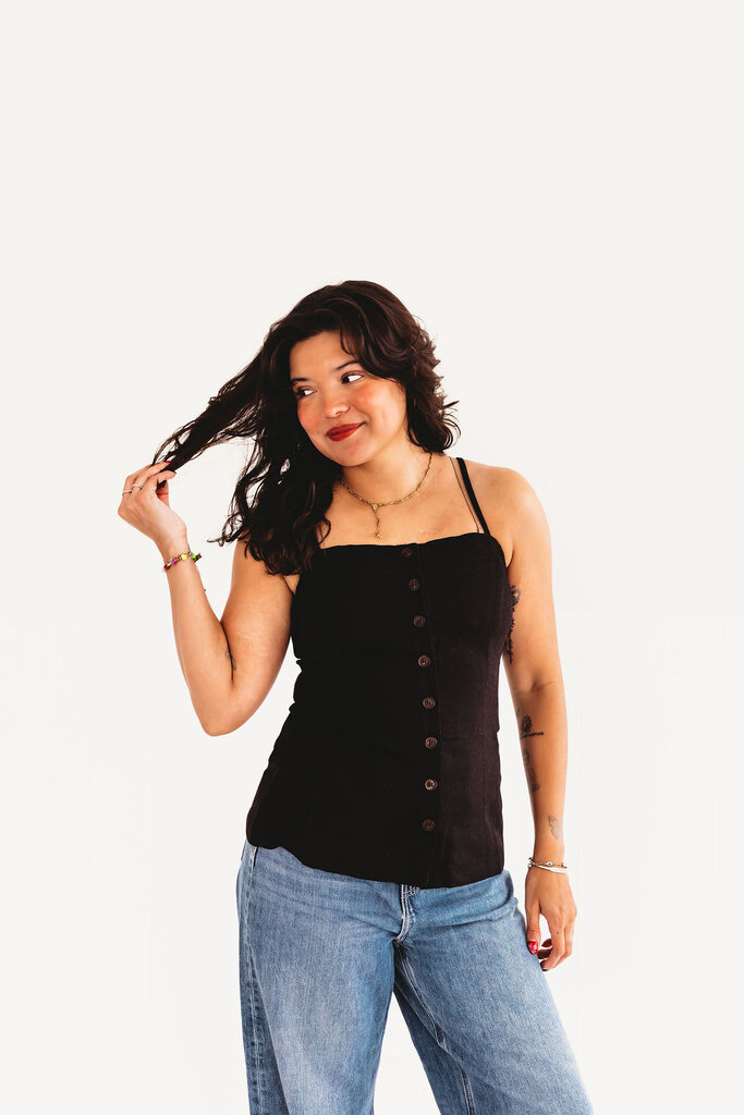 blu pepper Cutie Button Down Tank