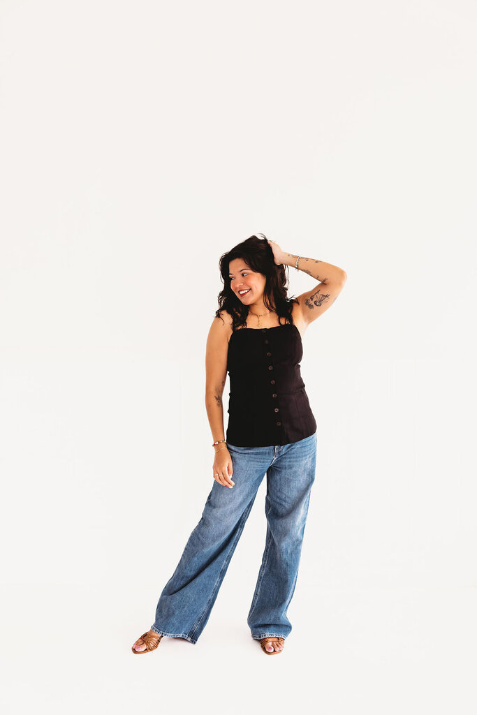 blu pepper Cutie Button Down Tank