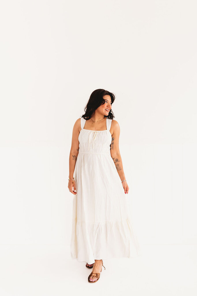 blu pepper Hello Darling Front Tie Midi Dress