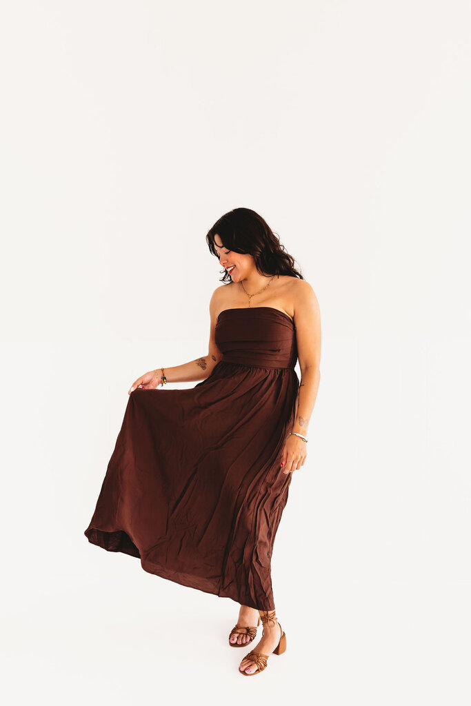 blu pepper Running Wild Strapless Maxi