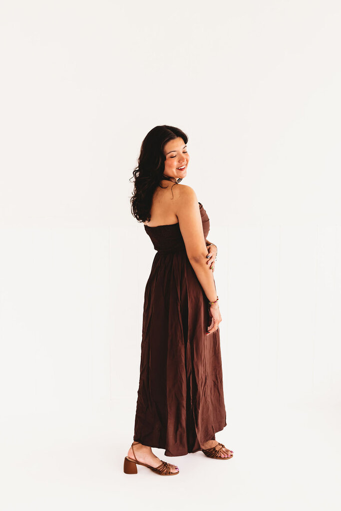 blu pepper Running Wild Strapless Maxi