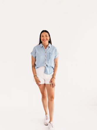 blu pepper Chambray Button Shirt