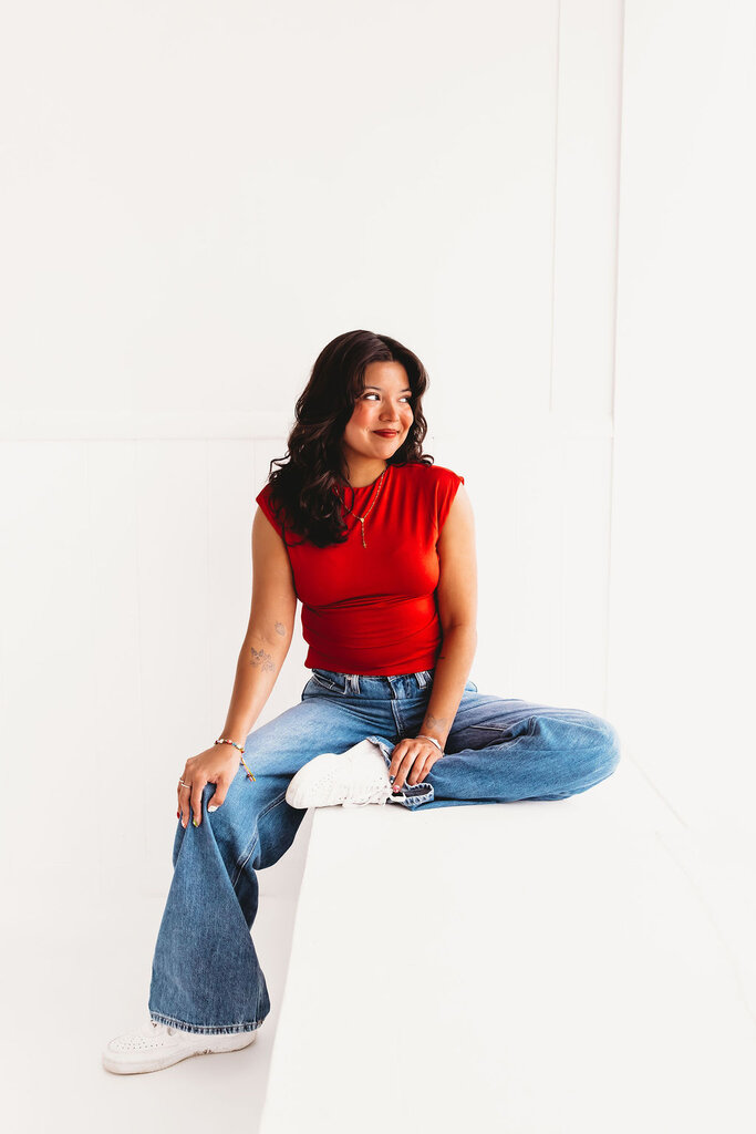 blu pepper Firecracker Funnel Neck Knit Top
