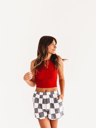 blu pepper America Fitted Tank