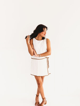 blu pepper Ocean Breeze Linen Skort