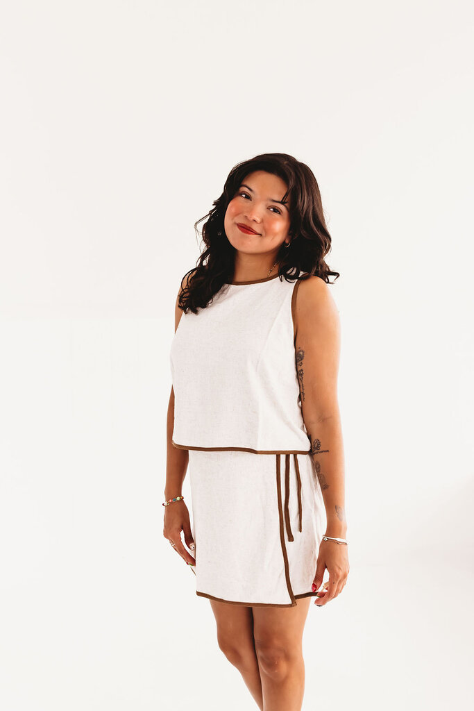 blu pepper Ocean Breeze Linen Skort