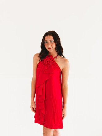 The Rosette Halter Dress