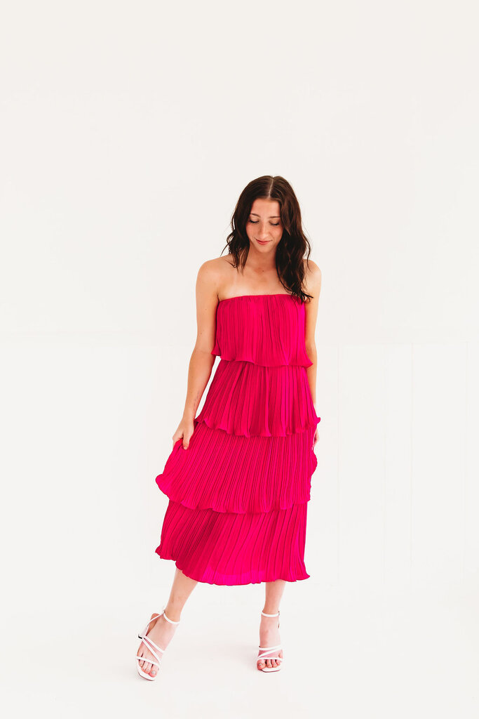 The Girly Tiered Strapless Dress