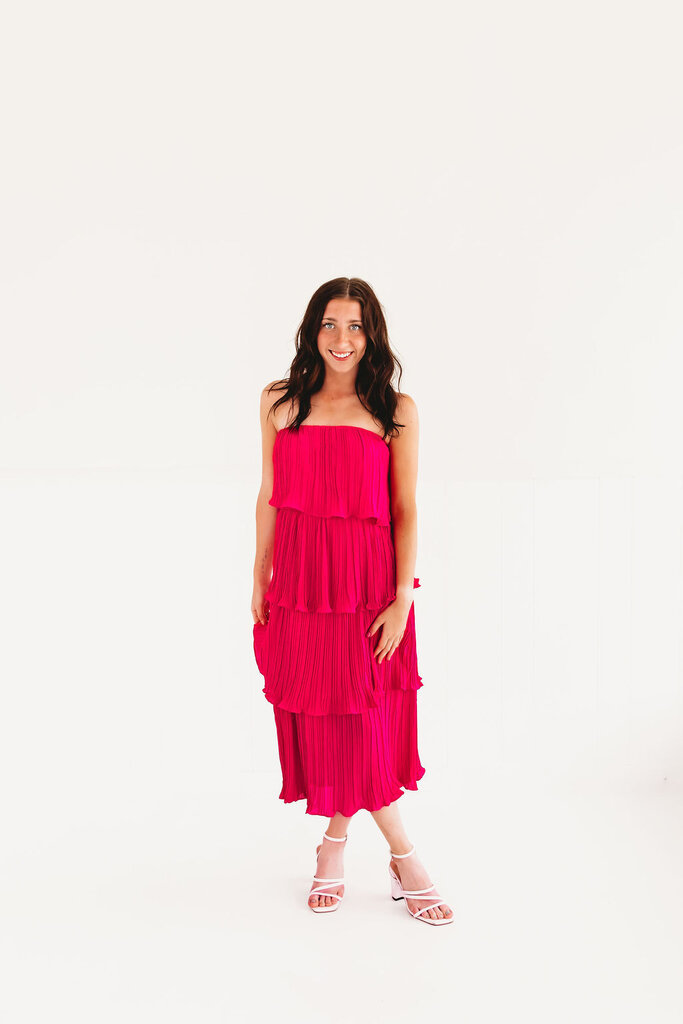 The Girly Tiered Strapless Dress