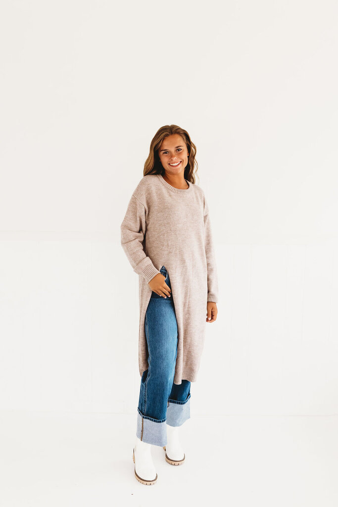 The August High Slit Sweater