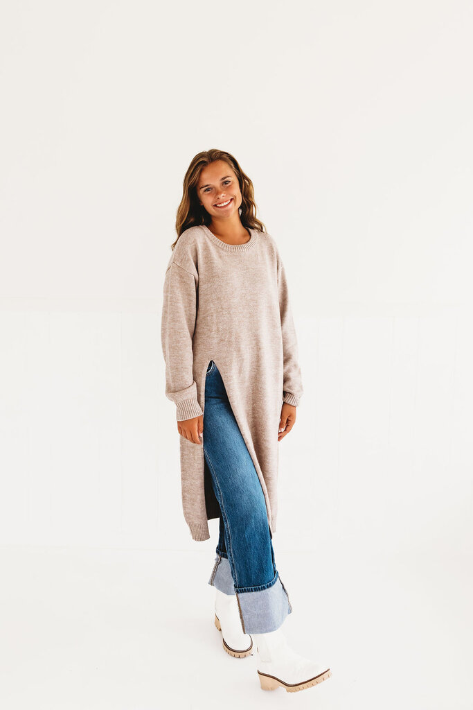 The August High Slit Sweater