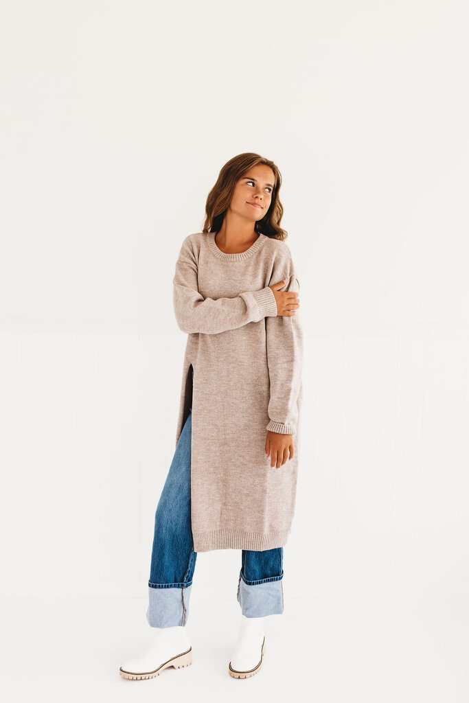 The August High Slit Sweater