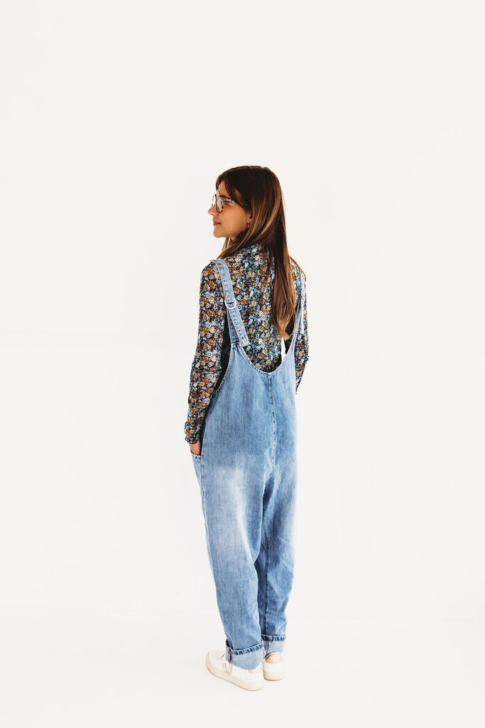 Apple Picking Denim Jumpsuit