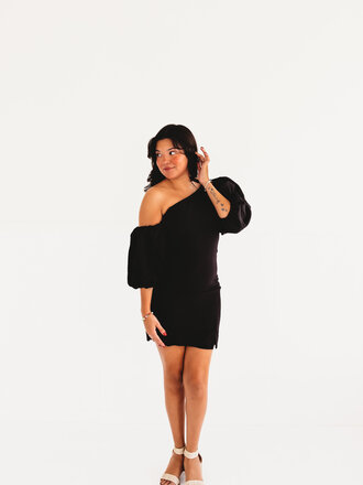 olivaceous Save Me A Dance Off Shoulder Dress