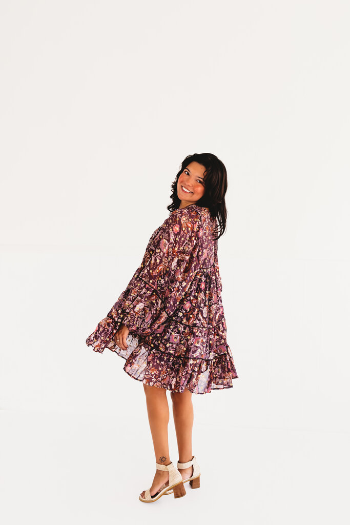 olivaceous Spin Me Around Floral Babydoll Dress