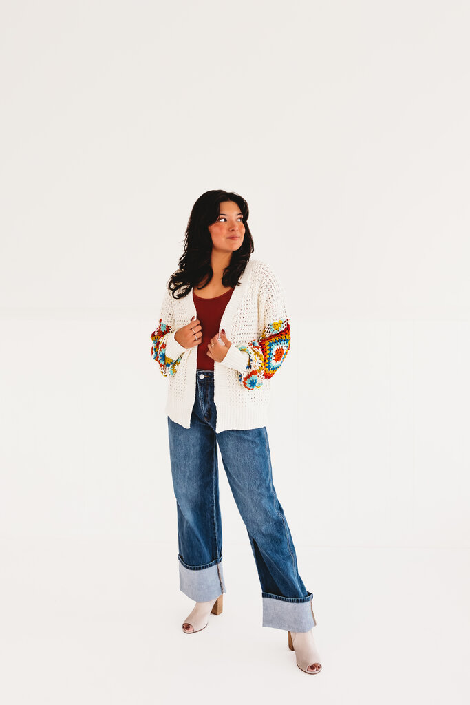 Adora Slight Breeze Crochet Cardigan